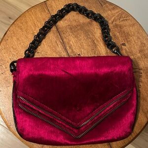 Matt And Nat | Pink Velvet Chain Shoulder Bag